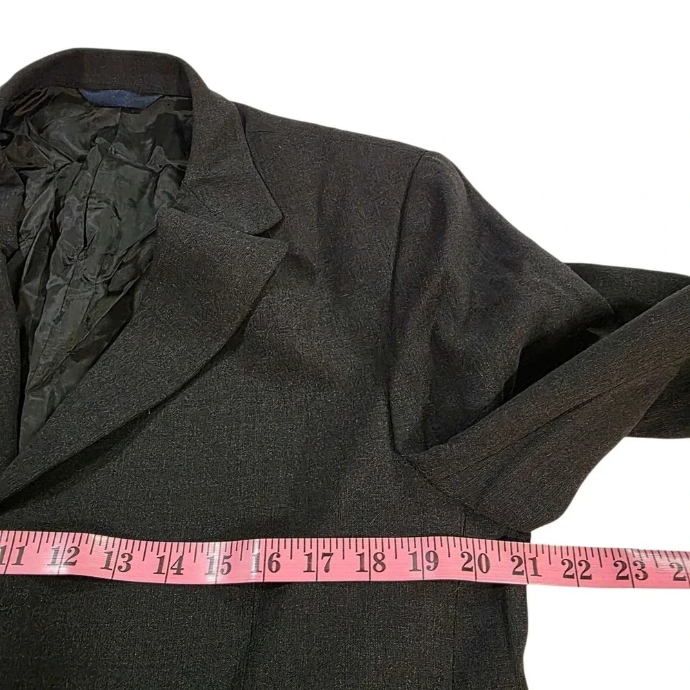 Burberry Relaxed Wool Blazer Charcoal Grey Men's Sport Coat Size 40 Reg 3-Button